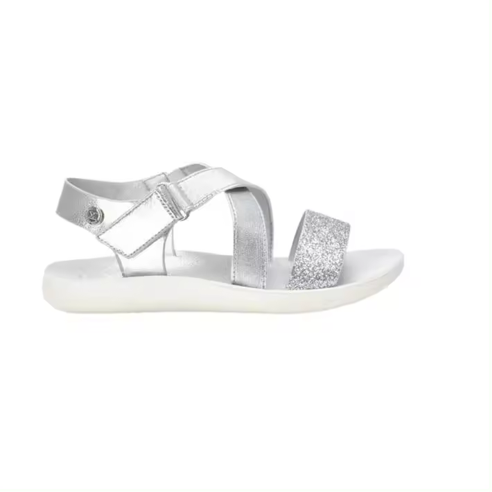 Sandalia para niñas XTI plata 150866 cierre velcro - 1