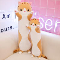Cojín Gato Muñeca Linda Cojín para Dormir Peluda Animal Suave Multifuncional Durmiente Lateral Lavable Curación Siesta Cojín Regalo Lindo Esponjoso, Gris - details 2