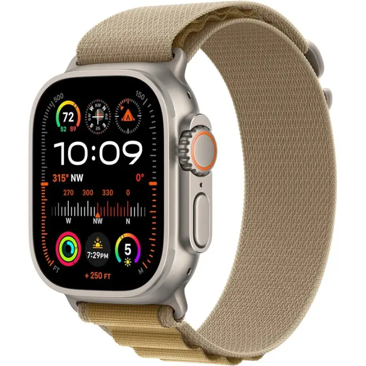 Apple Watch Ultra 2 GPS Cellular 49 mm CA Correa de titanio natural resistente al desgaste Alpine Loop color canela - Talla L - 1
