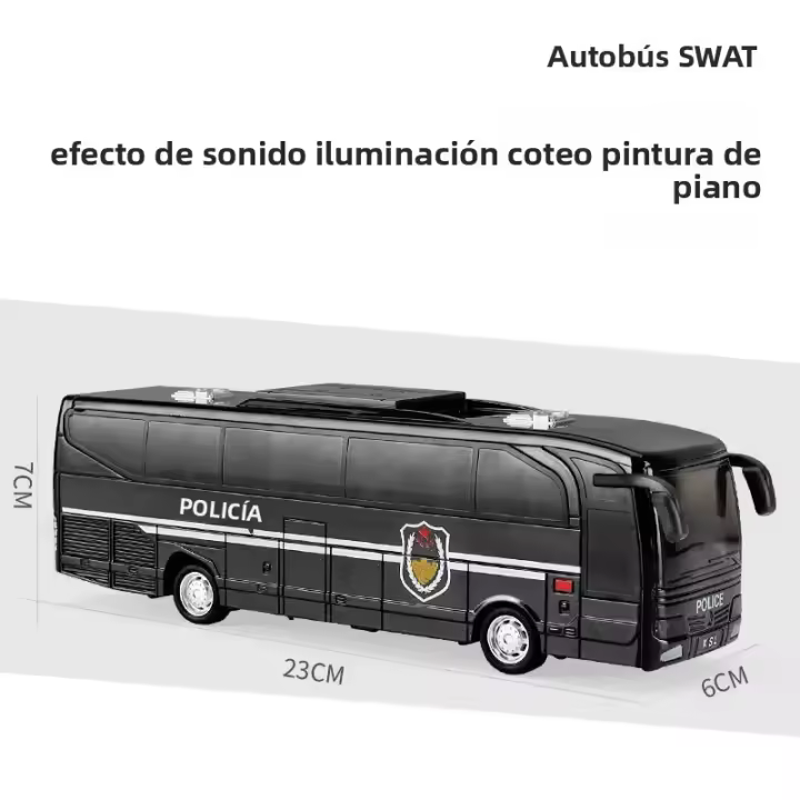Juguetes De Autobús Escolar Con Sonido Y Luz Coches Pequeños De La Ciudad Propulsados Por Fricción Regalo Para Niños - 1