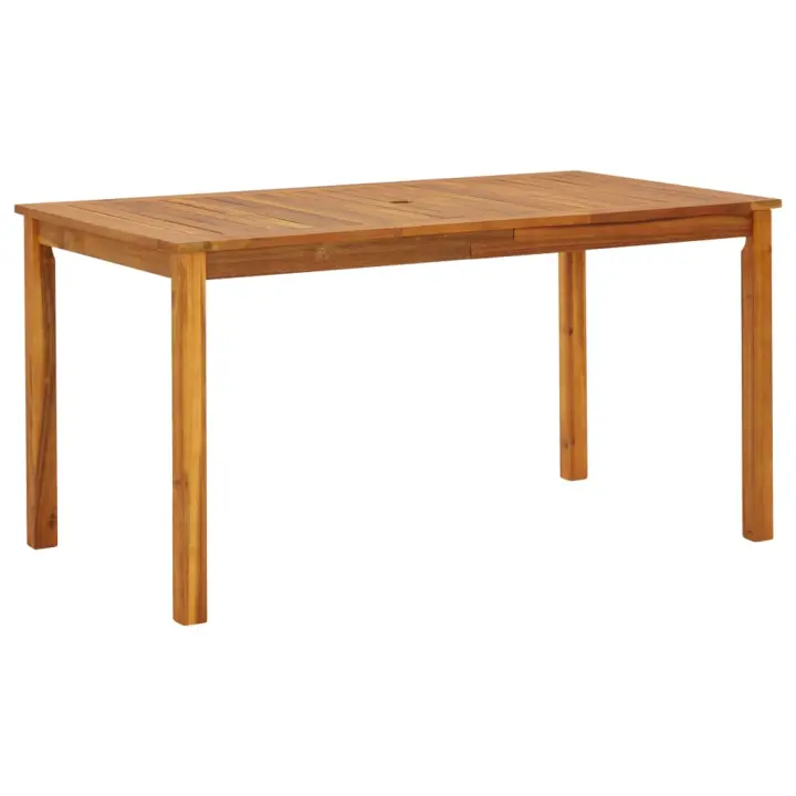 Mesa de Jardín Madera maciza de Acacia 140x80x74 cm - 1