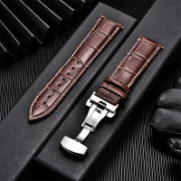 Correa De Reloj De Cuero Auténtico Para Negocios Reemplazo De Correa De Reloj 18mm 20mm 22mm 24mm Con Hebilla De Mariposa - details 2