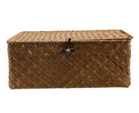 Cesta De Almacenamiento Rectangular De Rotura Hecha a Mano Caja De Organización Para Escritorio Para Ropa Y Artículos Domésticos Material De Paja Ecológico - details 7