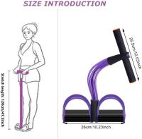 Entrenador abdominal, equipo de entrenamiento de abdominales, expansor de cuerpo completo para el hogar, 6 tubos, cuerda elástica de tracción multifunción - details 3
