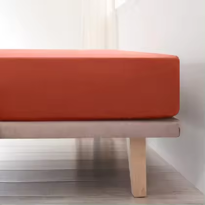 Sábana Ajustable Algodón - Basic Teja - 1