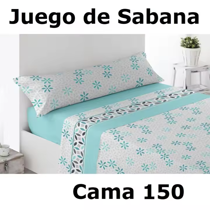 Juego Sábanas para Cama De 150, 3 Piezas ,Sábana Bajera, Encimera, Funda de Almohada,microfibra 100% poliester,cm,fespu - 1