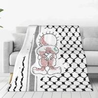 Manta De Punto De Flanela Tatreez Con Patrón Kufiya Keffiyeh Para Hogar Y Hotel Sofá Tamaño 125*100cm Moderna Y Creativa - details 0