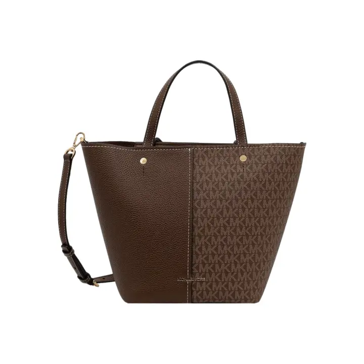 Bolso MICHAEL KORS Tote Flora con Piel Granulada y Logos Color Marrón - 1
