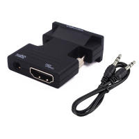 Convertidor De Video HDMI a VGA Hombre a Mujer 1080P Con Adaptador De Audio 3.5mm Salida De Señal Soporte Cable De Audio - details 5