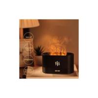 Humidificador de aire Aceites esenciales, simulación llama niebla humidificador 2 brillo noche luz silencioso USB humidificador 180ml, con función de apagado automático - details 2