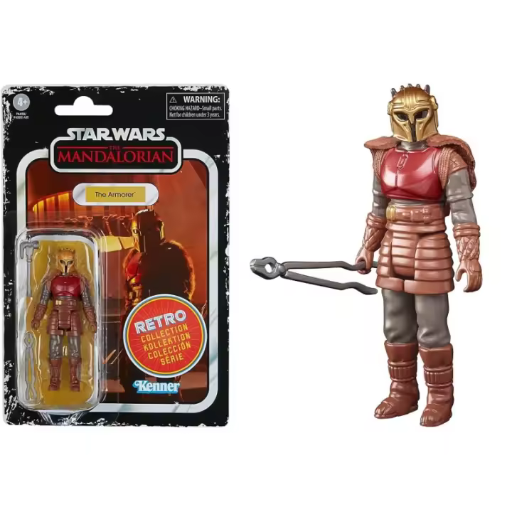Muñeco Star Wars Hasbro Retro tThe Armorer tamaño de 9,5cm The Mandalorian Edad: 4 Hasbro F4458 CPAF4458 - 1
