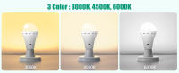 Bombilla LED Recargable Con Control Remoto E27 Batería Operada Sin Cable Dimmable Con Timer Para Lámparas 2200mAh - details 4