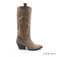 Corina Bota Campera Mujer Tacón Cubano - Elegante Diseño de Antelina - Cómodo y Versátil - details 0