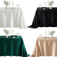 Mantel De Seda Rectangular Para Bodas Y Fiestas En Blanco Y Negro Decoración Para Banquetes Y Cumpleaños Uso Doméstico Para Comedor - details 0