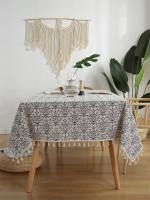 Nueva Teléfono De Mesa De Porcelana Azul Y Blanco Estilo Bohemio Impreso En Algodón Lino Para Mesa Occidental Picnic Fiesta 1PC - details 2