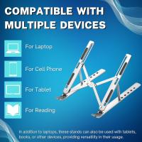 Adjustable Laptop Riser with Storage Bag, Non-Slip Silicone Pads, 6 Eye Levels, 10" to 15.6", Aluminum Stand, Foldable Laptop Holder - details 3