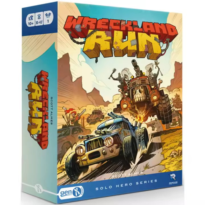 Wreckland Run (Gen X Games) - Juego de Mesa en Solitario de aventuras postapocalípticas sobre ruedas - 1