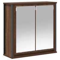 vidaXL Mueble de baño de pared con espejo roble marrón 60x21x60 cm - details 1