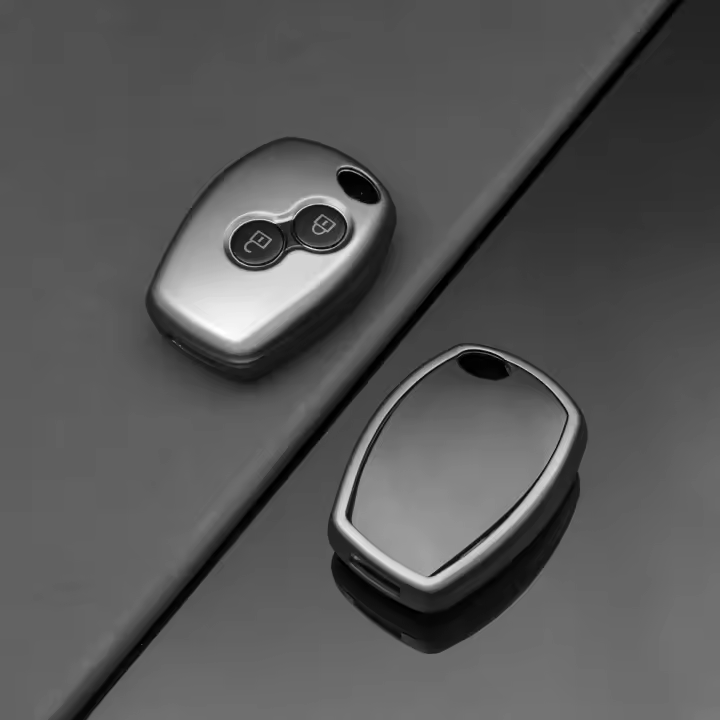 Carcasa De Llave De Coche De Silicona Para Renault Kangoo DACIA Scenic Megane Sandero Captur Twingo Modus 2 Botones Protector De Llave Con Llavero - 1