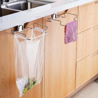 Soporte De Bolsas De Basura Para Puerta De Armario En Acero Inoxidable Organizador De Almacenamiento Para Cocina - details 3