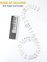 Guía De Notas Para Piano Iniciante Etiquetas Reutilizables De Tamaño Completo Para Teclado De 88 Teclas Etiquetas Removibles De Silicona - details 3