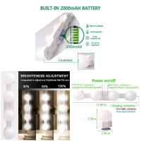 Espejo De Maquillaje LED Portátil Con Ventosa Y Luz USB Cargable Luz De Noche Para Dormitorio Y Baño Dimmable Y Sin Cable - details 5