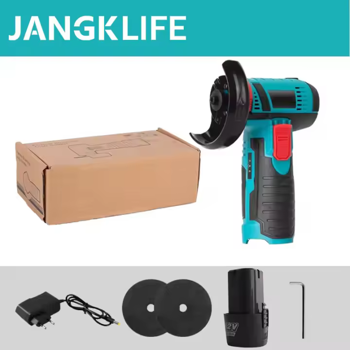 Mini Amoladora De Ángulo JANGKLIFE Recargable Para El Hogar Máquina De Corte Y Pulido Eléctrica Hand Grinder Con Motor Brushed Peso 0.6KG Voltaje 12V - 1