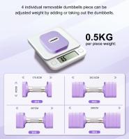 Juego de pesos de mano ajustables de 10kg, juego de mancuernes 4 en 1 para Mujeres, Conjunto de mancuernes ajustables para entrenamiento de fuerza en el hogar - details 2