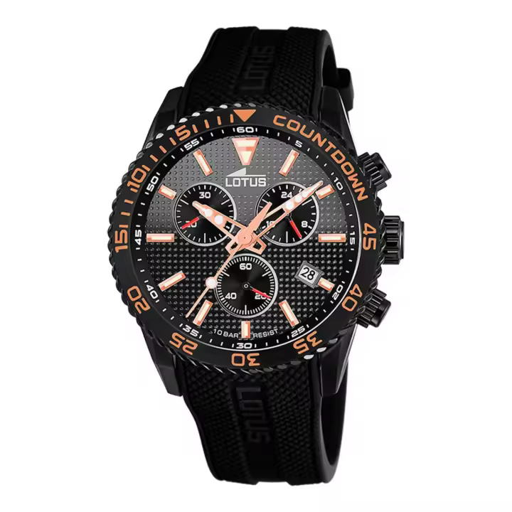 Reloj Lotus Chrono 18672/C hombre acero y caucho - 1