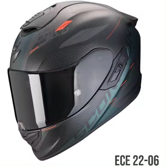 SCORPION EXO 1400 EVO 2 AIR LUMA Negro mate -verde ECE-22-06 - 1