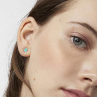 Pendientes de Oso de Plata de Ley 925, incrustaciones de Piedras preciosas Naturales, Diseño personalizado de - details 19