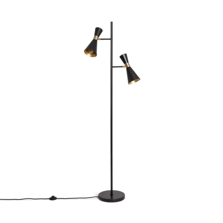 Ledkia Lámpara de Pie de Metal 2 Focos Jigger - Diseño Elegante y Ajustable - 1
