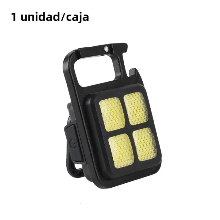 Linterna Multifuncional Miniatura Recargable Con Fuerte Atracción Magnética Y 4 Lámparas LED Para Exteriores Llave De Cadenas - 1
