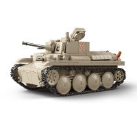 Bloques De Construcción De Tanque Ligero Tipo F 38-T De La Segunda Guerra Mundial WW2 Para Niños Juguetes Militares Alemanes Modelos De Soldados Y Tanques - details 1