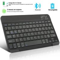 Teclado Inalámbrico Bluetooth Para Tableta 78 Teclas Recargable Diseño Compacto Y Portátil Compatible Con iOS Y Android - details 2