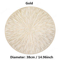 Mantel Individual De PVC En Forma De Fuego De Artificio Resistente Al Calor Y a Agua Con Patrón Redondo Para Decoración Del Hogar Anti-Derrapante - details 6