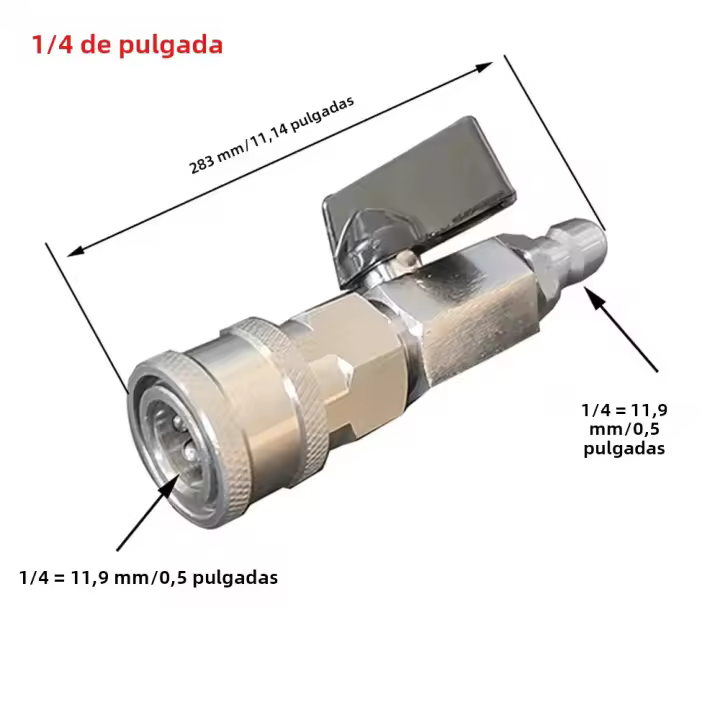 Kit De Válvula De Agua Para Lavadora De Alta Presión Con Conector Rápido De 3/8 O 1/4 Pulgada Control De Flujo De Agua Para Manguera De Lavadora - 1