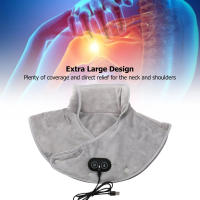 Almohadilla Calentadora De Hombros Y Cuello Eléctrica Con Tres Velocidades Masajeador Termal Cervical USB Relajante Para Espalda - details 4