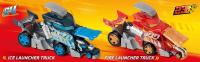 T-RACERS MIX´N RACE Pack Ice Launcher Truck & Fire Launcher Truck – Incluye 2 vehículo T-Racer Mix´N Race exclusivo. Presiona el disparador para lanzarlo. Compatible T-Racers Mix´N Race - details 2