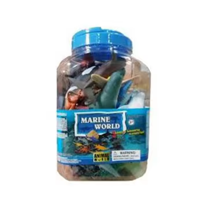 Set de 40 piezas en un cubo de figuras de animales marinos de juguete - 1