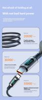 Cable De Carga Rápida Tipo C 120W 6A USB-A a Tipo C De Nylon Con Pantalla Digital LED Para Xiaomi POCO Samsung Cable USB C - details 6