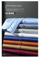 Camisa Blanca Antirroto Para Hombre Cuello Alto Manga Larga Ajustada Resistente a Las Arrugas Traje Formal Para Negocios Y Trabajo - details 10