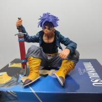 Figura De Colección Dragon Ball Torankusu Super Saiyan 14cm Postura Sentada Estatua Anime Decoración De Escritorio Juguetes Para Adultos - details 1
