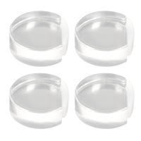 Tope de Puerta transparente, soporte de Puerta acrílico suave para evitar impactos, Tope de Puerta de suelo para dormitorio, oficina, Hotel, 4 Uds. - details 4