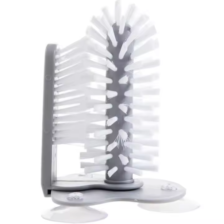 Cepillo De Vaciado Multifuncional Para Cocina Soporte De Pared Sin Esquinas Muertas Cepillo Giratorio Para Vajilla Limpieza Ecológica Plástico - 1
