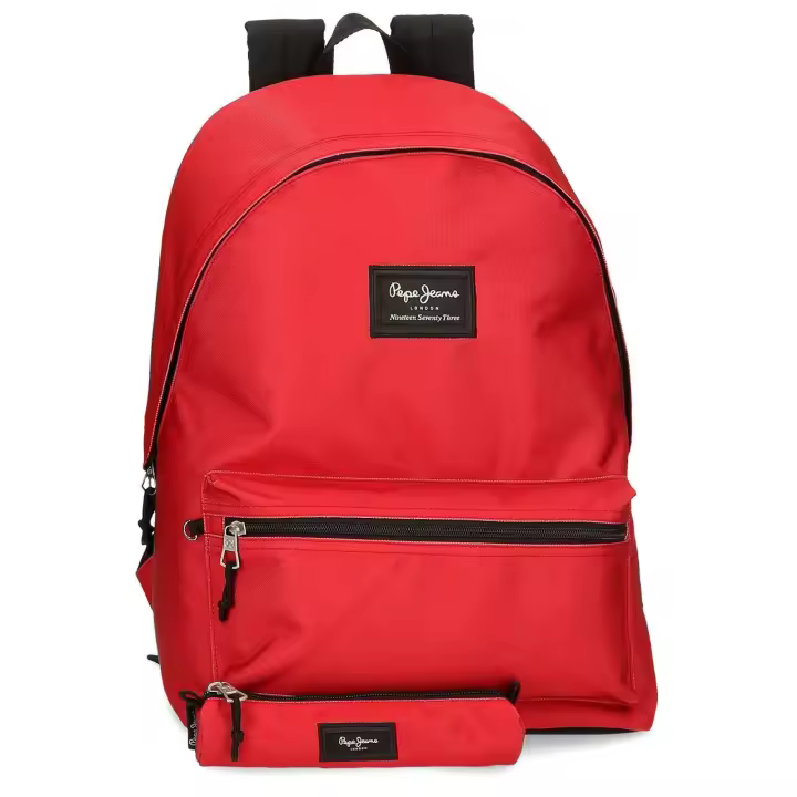 Mochila Pepe Jeans Aris + Estuche, Poliéster, 31x44x17.5 cm - 1