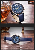 Reloj Deportivo Casual BENYAR Para Hombre Lujo Impermeable Cuarzo Cuero Militar Cronógrafo Reloj De Pulsera Top Marca - details 14