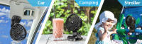 Mini Ventilador USB con Clip, Ventilador con 9 Velocidades, Ventilador de Mesa Portátil 2 en 1, Ventilador de Mesa Silencioso,  Ventilador con Pinza, Ventilador de Clip Ventilador USB, NO RECARGABLE - details 1