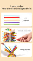 Juguete Educativo De Montessori Para Bebés Desarrollo De Habilidades Motoras Finas Y Cognitivas Con Palitos De Color Juego De Aprendizaje Numérico Y Equilibrio Para Niños - details 0