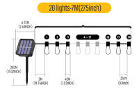 Luz De Cadena Solar LED Para Exterior IP65 Impermeable Decoración Navideña Con 10-30 Luces Retro Para Camping Jardín Fiesta Lámpara Encantada - details 3